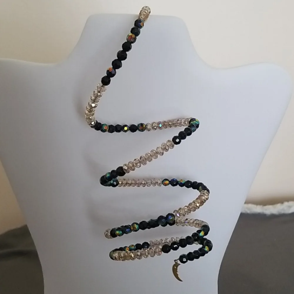 Swarovski Crystal Bead Wire Wrap Bead Bracelet - Picture 8 of 8